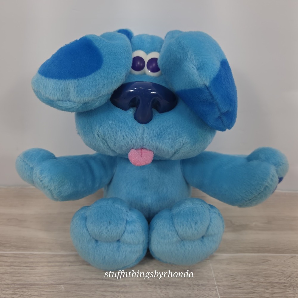 Vintage Fisher Price Blues Clues Magic Moves 10 Inch Plush Blue With Pop Up Ears